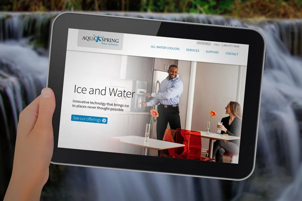 Aqua Spring - Home Page on iPad